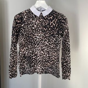 Cable & Gauge Leopard print Sweater